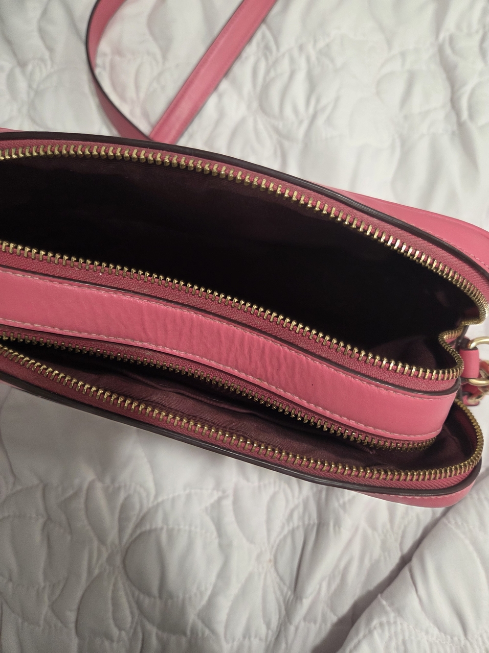Coach Signature Canvas Crossbody Bag in Pink - Picture 11 of 12
